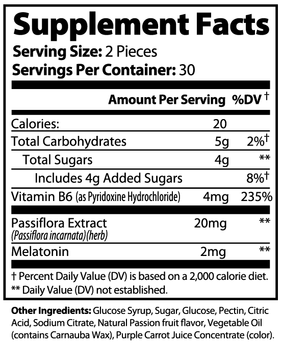 Sleep Well Melatonin Gummies (Adult)